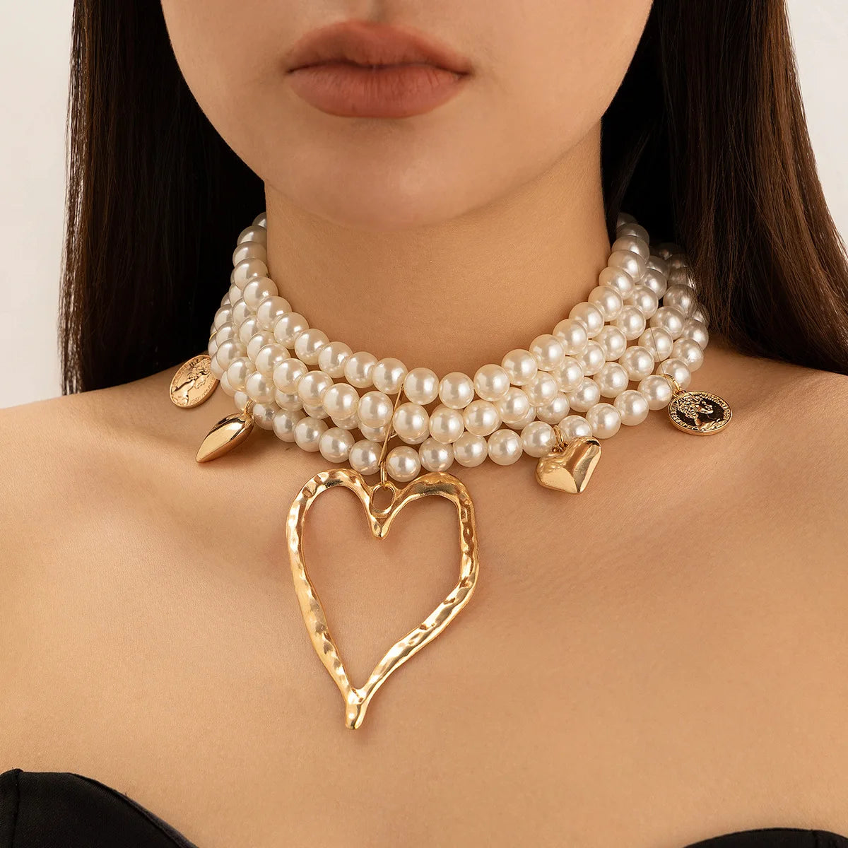 Eternal Heart Pearl Choker